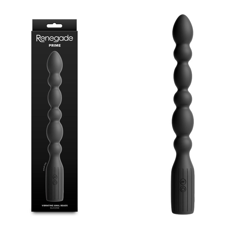 NS Novelties Renegade Prime USB Rechargeable Vibrating Anal Beads 28.8 cm Black NS Novelties Main image
