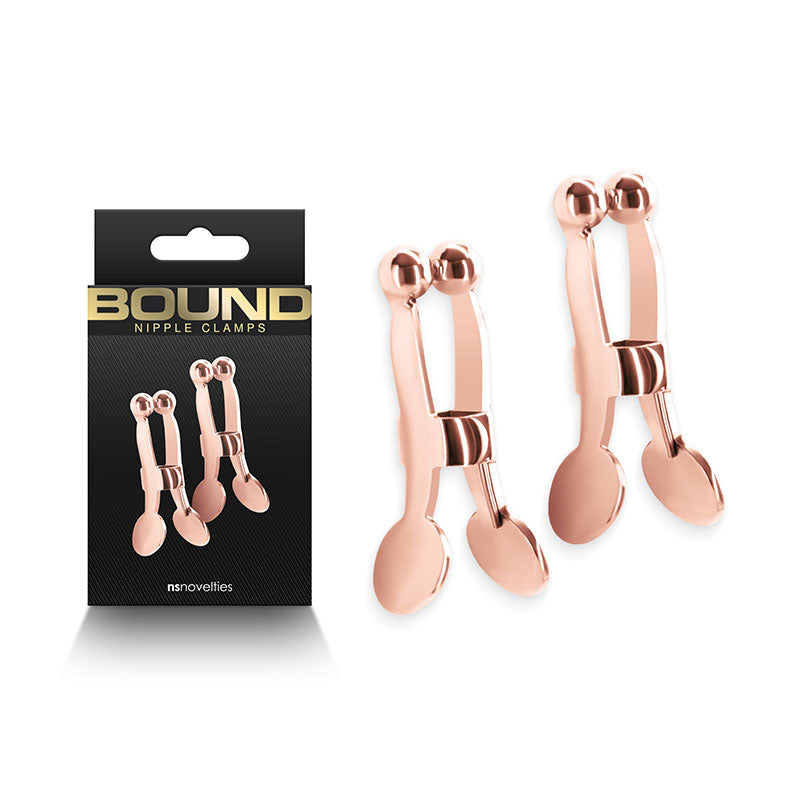 Bound Nipple Clamps C1 Nipple Clamps Set of 2 Rose Gold NS Novelties Main image