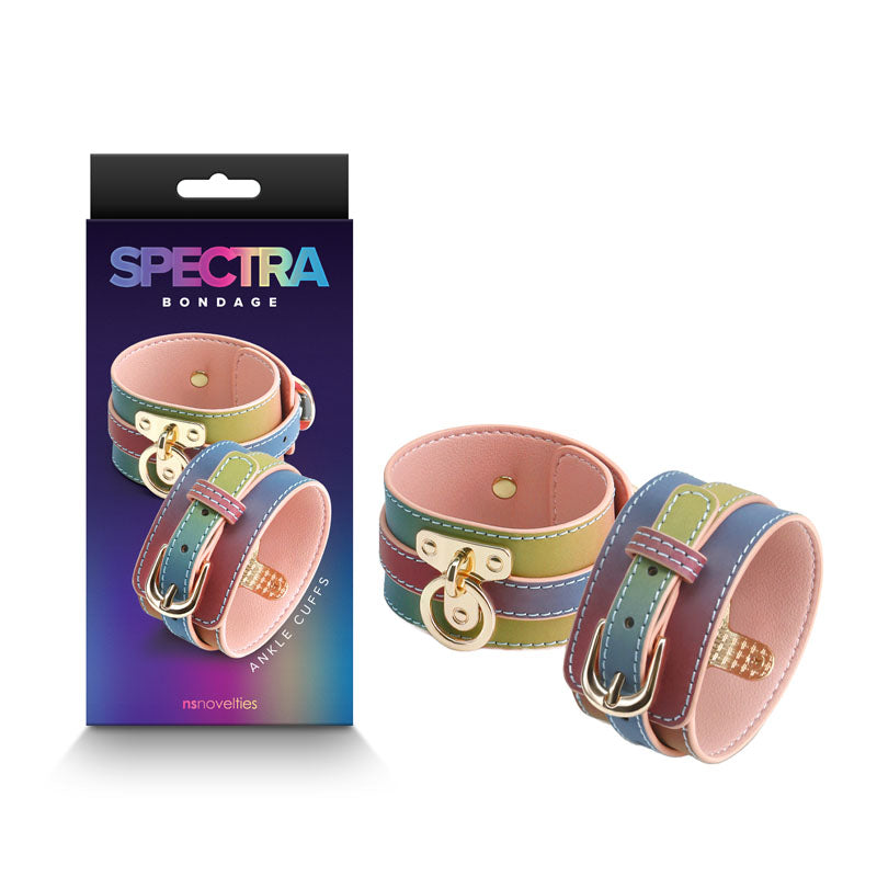 Spectra Bondage Ankle Cuffs Restraints Rainbow
