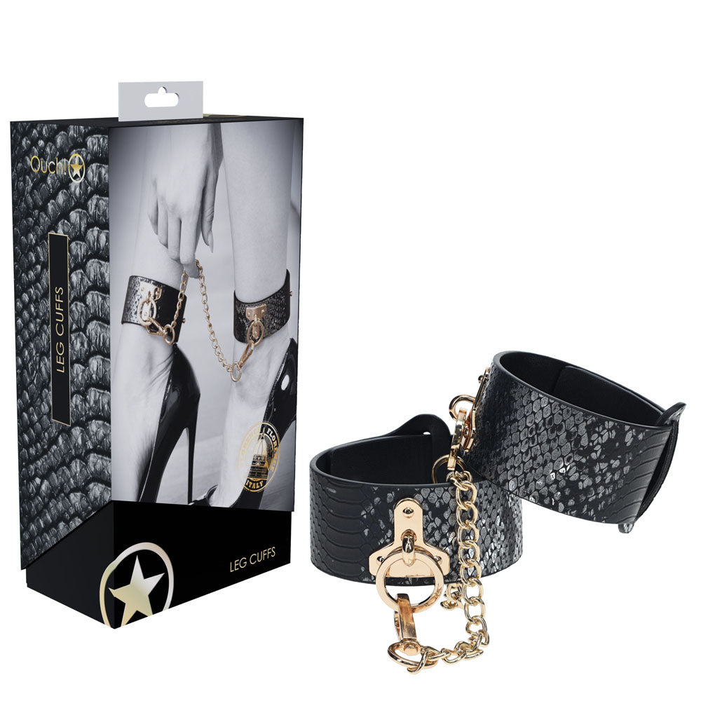OUCH! Florence Collection - Leg Cuffs - Black Restraints Shots Toys