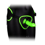 OUCH! Glow In The Dark Strap-on Harness - Glow in Dark 14.5 cm Strap-On Shots Toys