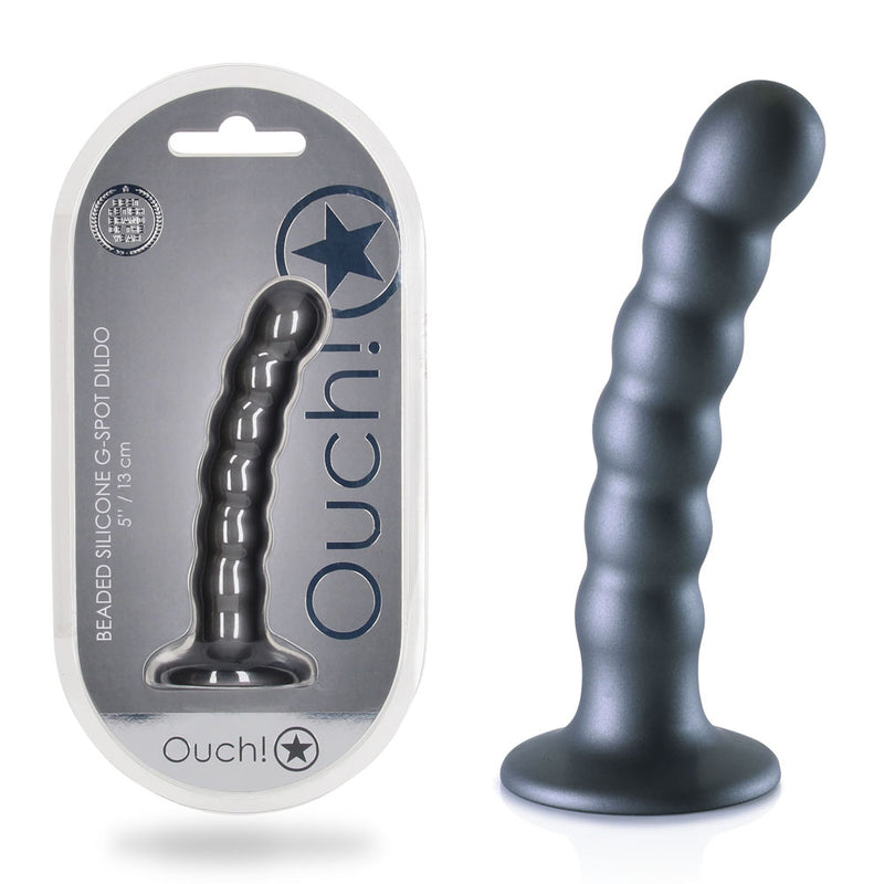 Shots Toys OUCH! Beaded Silicone G Spot Dildo 5 Inch