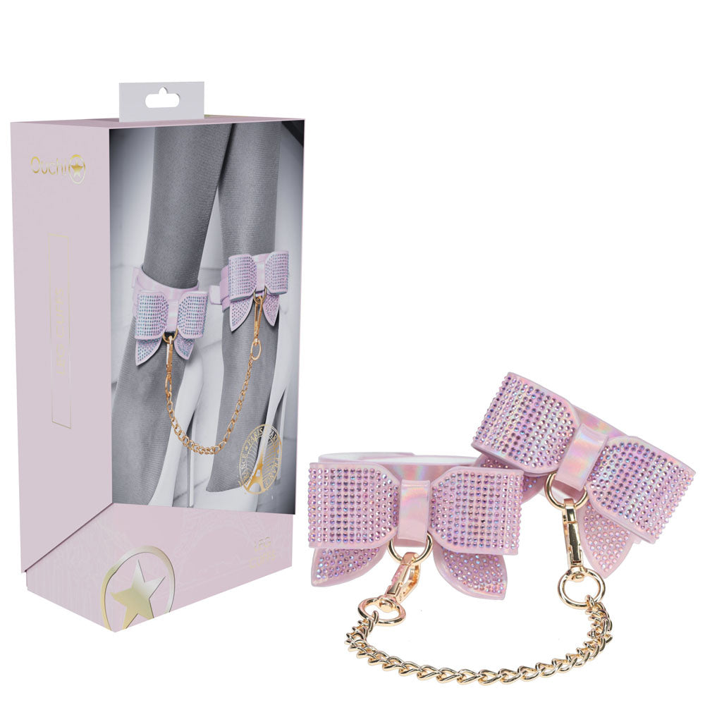 OUCH! Paris Collection Leg Cuffs Restraints Pink Shots Toys Main image