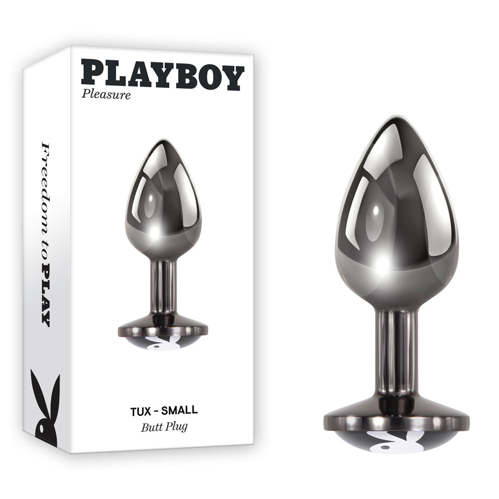 Playboy Pleasure TUX Butt Plug Metal 7.4cm Small Playboy Pleasure