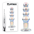 Playboy Pleasure JEWELS BEADS Glass Anal Beads 12cm Clear Playboy Pleasure