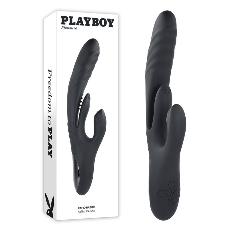 Playboy Pleasure RAPID RABBIT USB Rechargeable Rabbit Vibrator 26.4cm