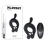 Playboy Pleasure TRIPLE PLAY USB Rechargeable Cock Ring With Wireless Remote Black Playboy Pleasure