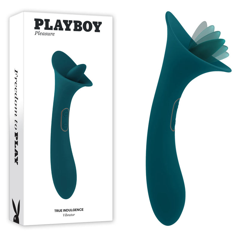 Playboy Pleasure TRUE INDULGENCE USB Rechargeable Vibrator With Flicking Tip 21.3cm