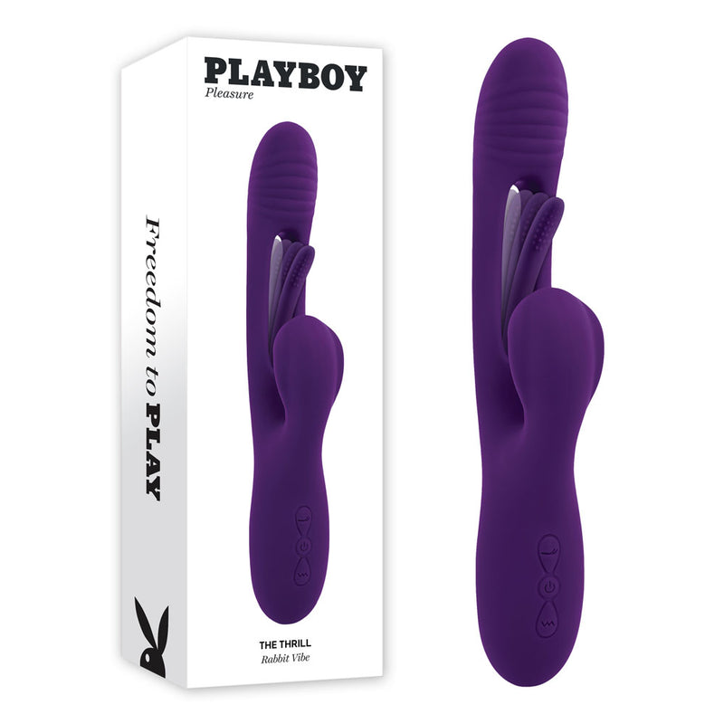 Playboy Pleasure THE THRILL USB Rechargeable Rabbit Vibrator 24.4cm