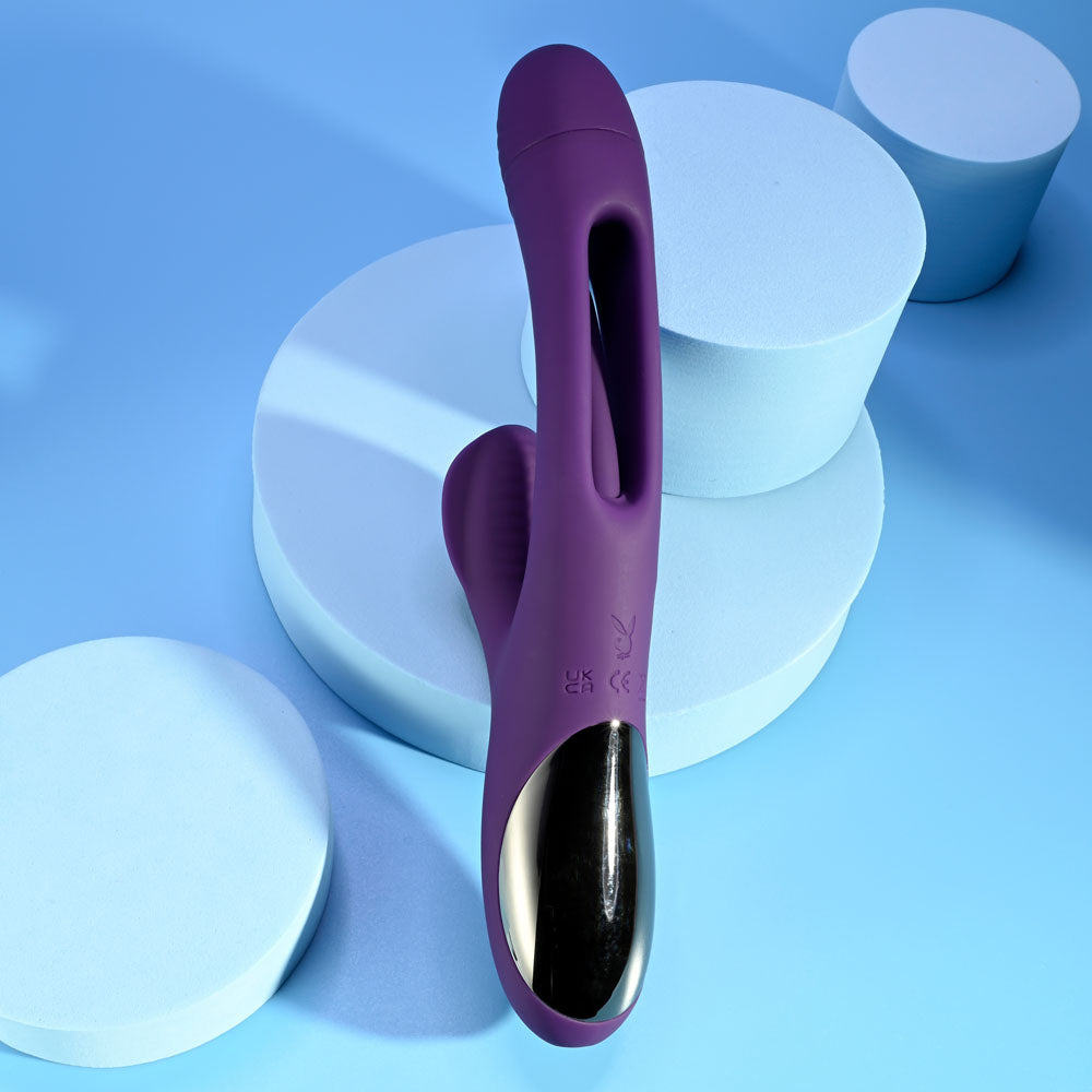 Playboy Pleasure THE THRILL USB Rechargeable Rabbit Vibrator 24.4cm Playboy Pleasure