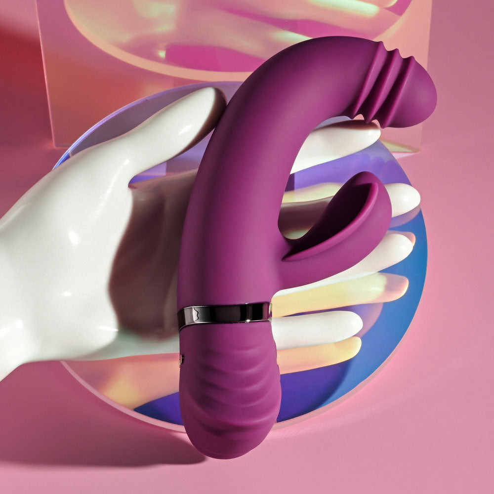 Playboy Pleasure TAP THAT USB Rechargebale Rabbit Vibrator 16.5cm Playboy Pleasure
