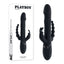 Playboy Pleasure BIG BUNNY ENERGY USB Rechargeable Rabbit Vibrator With Anal Beads Black 26.2cm Playboy Pleasure