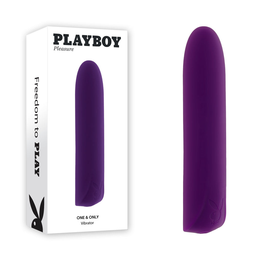 Playboy Pleasure ONE & ONLY  USB Rechargeable Bullet Vibrator Purple Playboy Pleasure