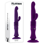 Playboy Pleasure HOPPY ENDING USB Rechargeable Thrusting Rabbit Vibrator Purple Playboy Pleasure