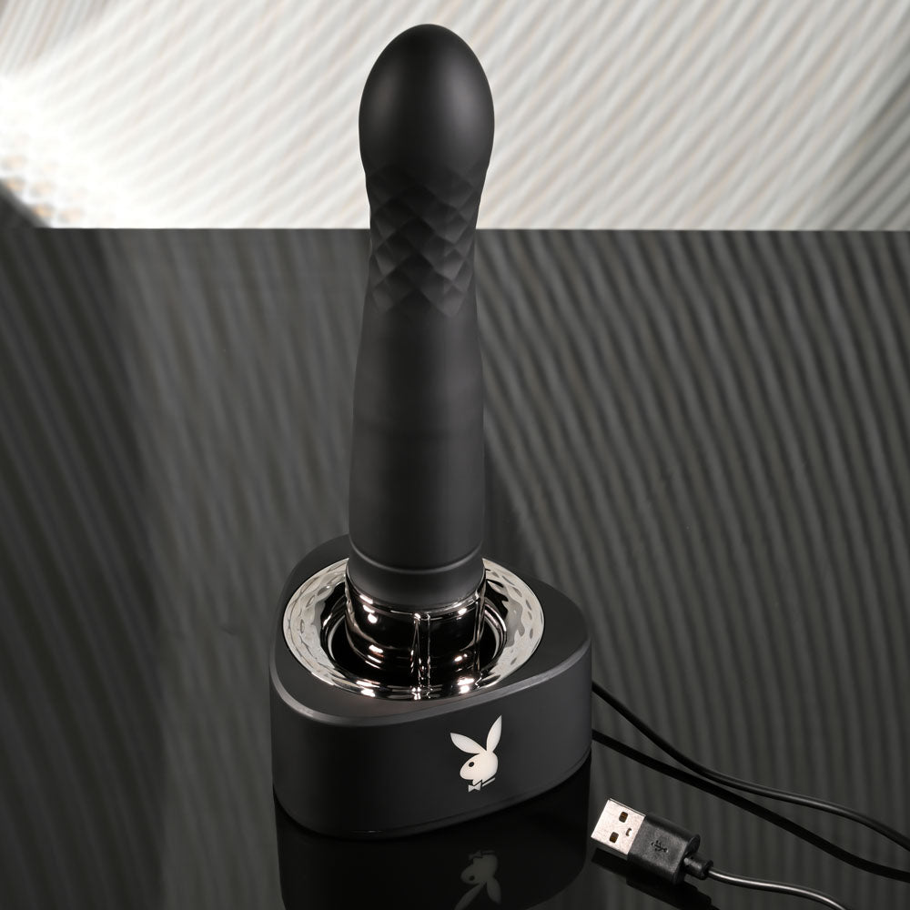 Playboy Pleasure PLEASURE ZONE Rechargeable Vibrator With USB Charging Dock Playboy Pleasure
