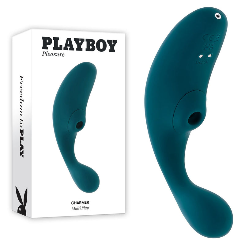 Playboy Pleasure CHARMER USB Rechargeable Vibrator With Clitoral Suction