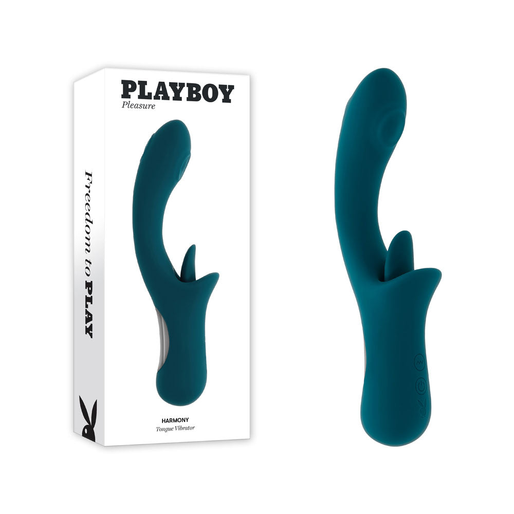 Playboy Pleasure HARMONY USB Rechargeable Vibrator With Clitoral Flicker Playboy Pleasure