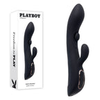 Playboy Pleasure THATS THE SPOT USB Rechargeable Rabbit Vibrator With GSpot Tapper Playboy Pleasure