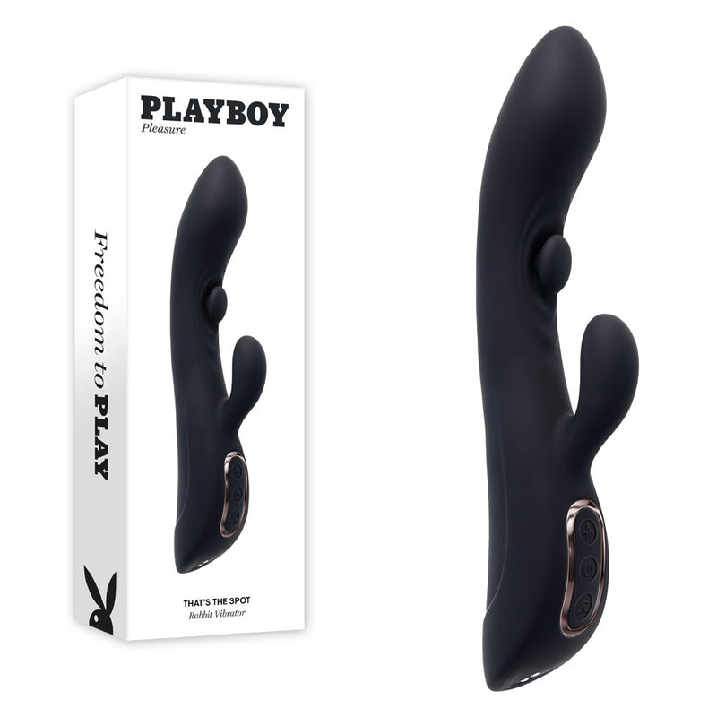 Playboy Pleasure THATS THE SPOT USB Rechargeable Rabbit Vibrator With GSpot Tapper