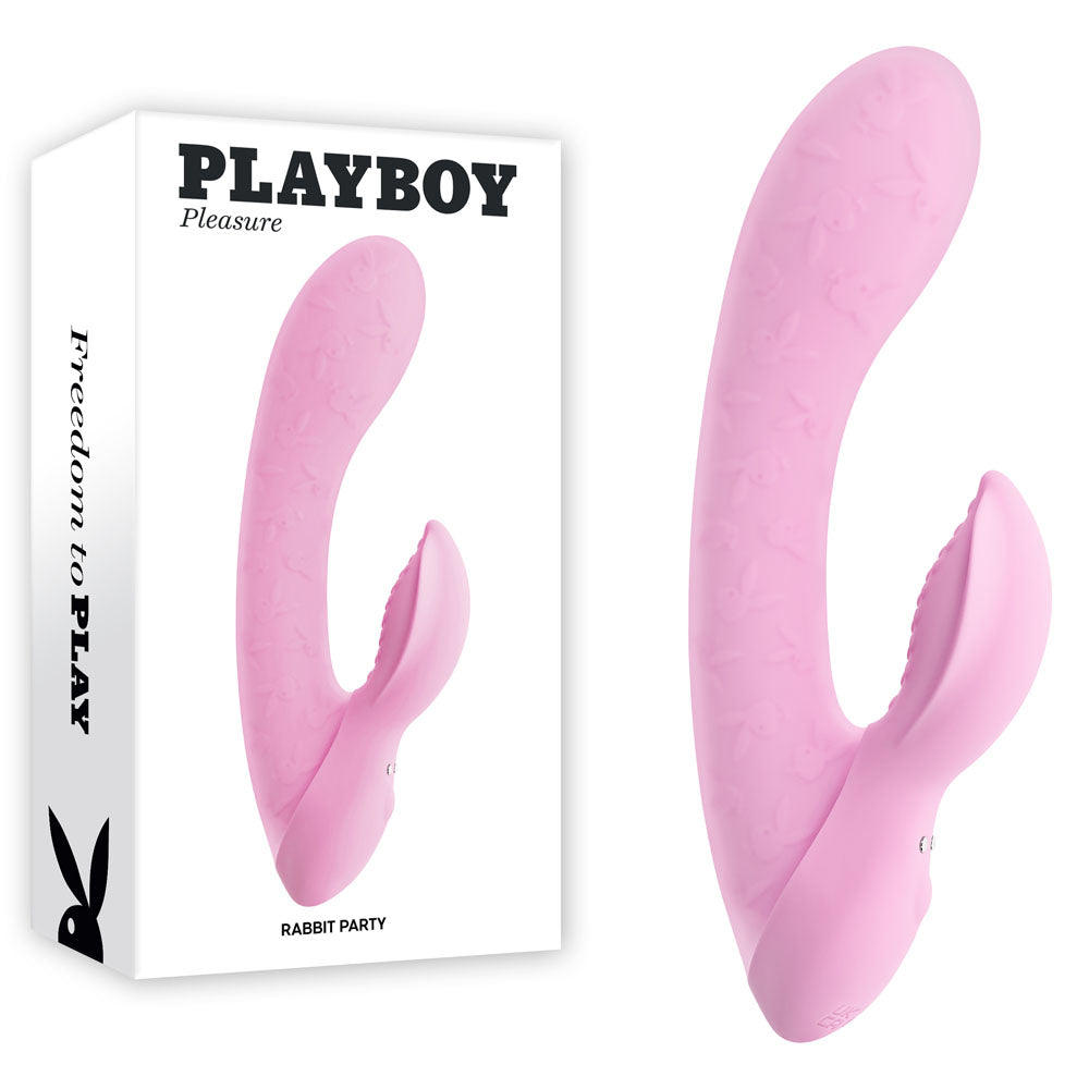 Playboy Pleasure RABBIT PARTY USB Rechargeable Rabbit Vibrator Pink 15.2cm Playboy Pleasure