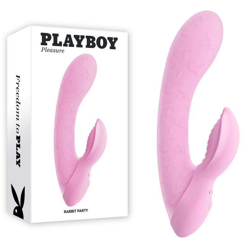 Playboy Pleasure RABBIT PARTY USB Rechargeable Rabbit Vibrator Pink 15.2cm