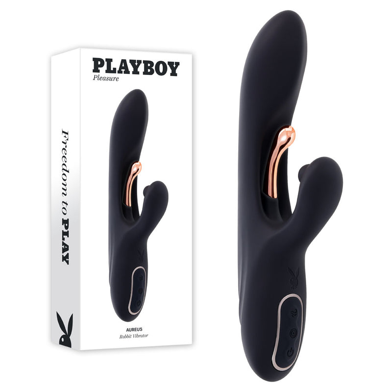 Playboy Pleasure AUREUS USB Rechargeable Rabbit Vibrator with Internal Flicker