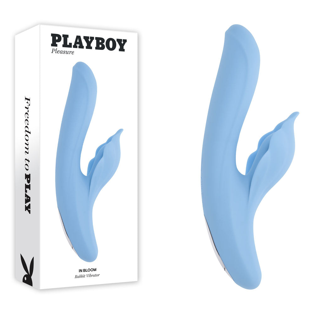 Playboy Pleasure IN BLOOM USB Rechargeable Thrusting Tapping & Heating Dual Vibrator Playboy Pleasure