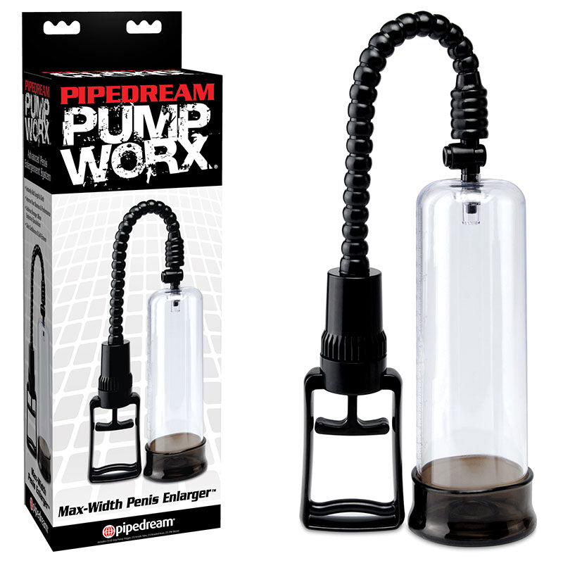 Pipedream Pump Worx Max Width Penis Enlarger Penis Pump Clear / Black