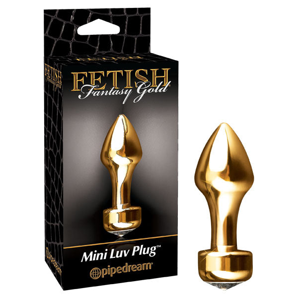 Pipedream Fetish Fantasy Gold Mini Luv Plug Butt Plug 3.25 Inch Pipedream