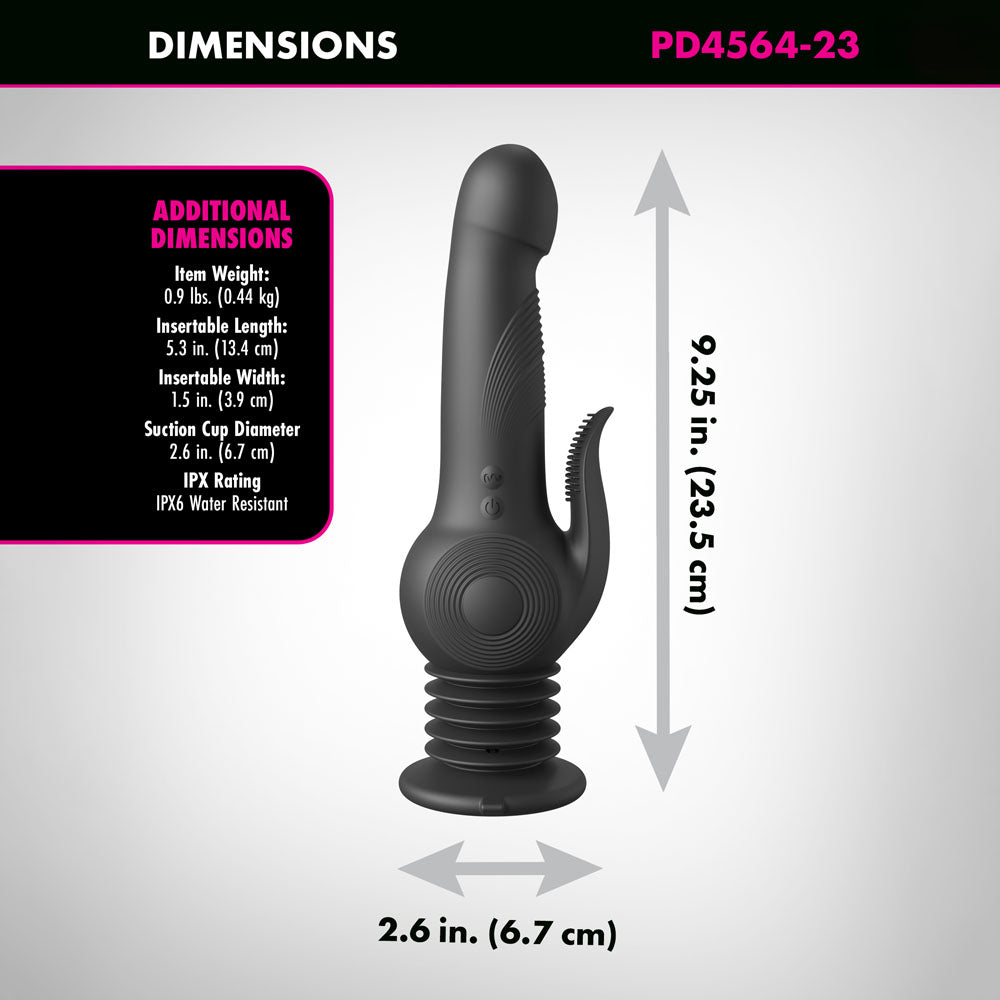 Fetish Fantasy Series Pogo Thruster USB Rechargeable Gyrating Rabbit Vibrator Pipedream