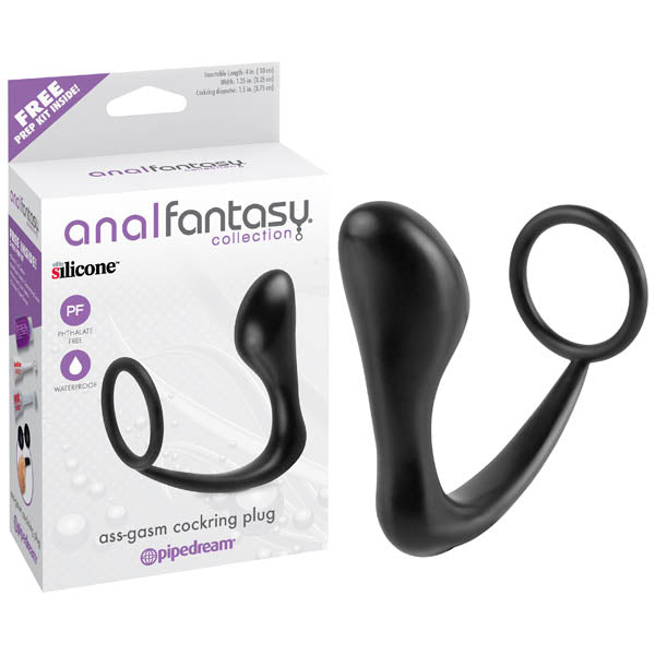 Pipedream Anal Fantasy Collection Ass Gasm Cock Ring Plug Prostate Massager With Cock Ring 4 Inch