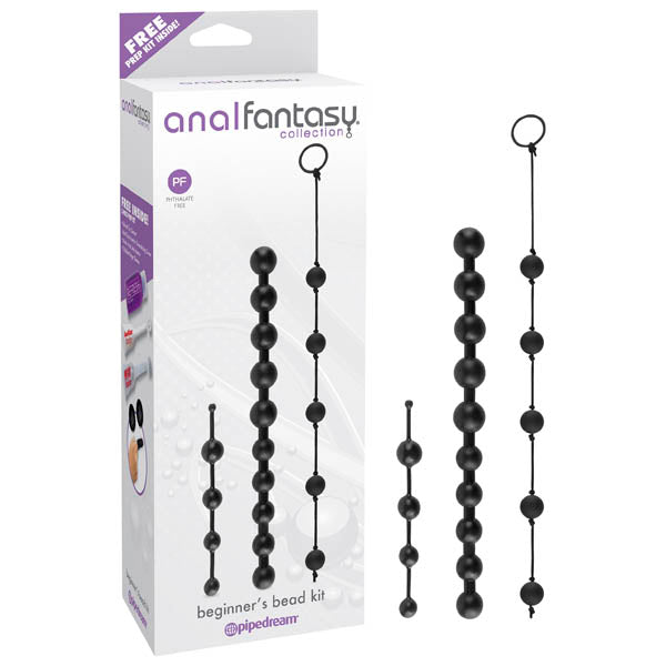 Pipedream Anal Fantasy Collection Beginner's Bead Kit Anal Beads Set Of 3 Cords Pipedream Main image
