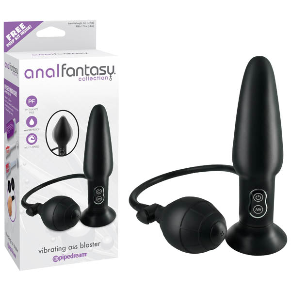 Pipedream Anal Fantasy Collection Vibrating Ass Blaster Inflatable Vibrating Butt Plug 4 Inch