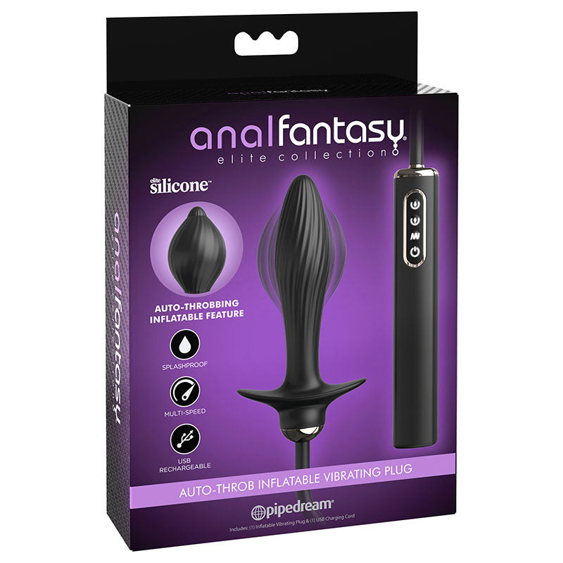 Pipedream Anal Fantasy Elite Auto Throb Inflatable Vibrating USB Rechargeable Inflatating Butt Plug