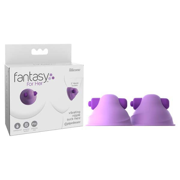 Pipedream Fantasy For Her Nipple Suck Hers Vibrating Nipple Suckers Set of 2 5cm