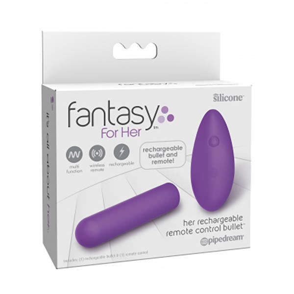 Pipedream Fantasy For Her USB Rechargeable Bullet Vibrator With Wireless Remote Purple