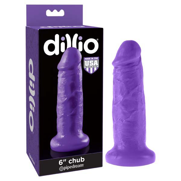 Pipedream Dillio Chub Dong 6 Inch Purple Pipedream