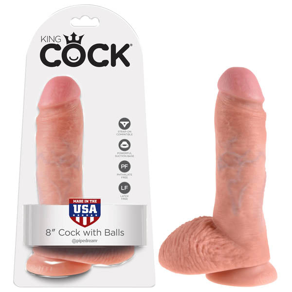 Pipedream King Cock Cock With Balls Dong 8 Inch Flesh