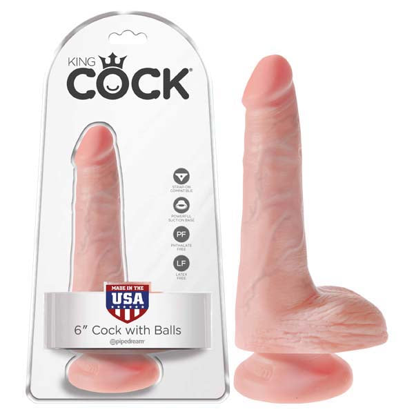 Pipedream King Cock Cock With Balls Dong 6 Inch Flesh