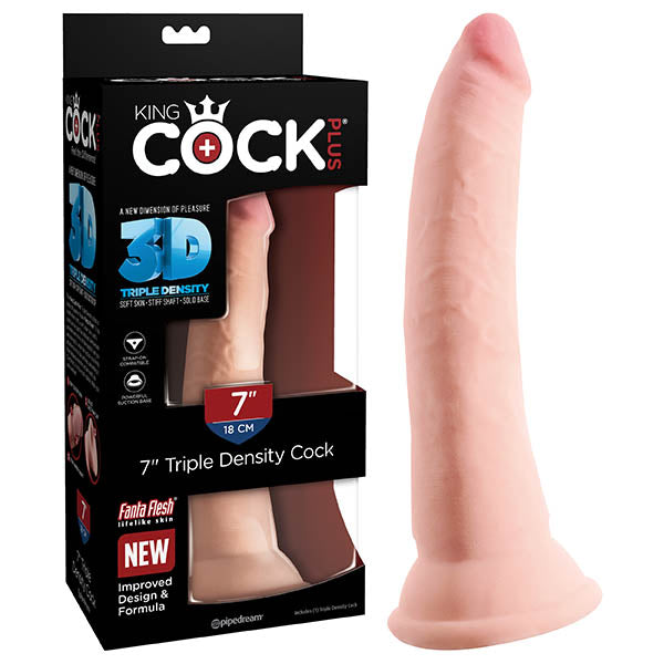 Pipedream King Cock Plus Triple Density Cock Dong 7 Inch Flesh