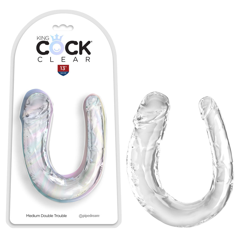 Pipedream King Cock Medium Double Penetration Dong Clear Pipedream Main image