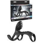 Pipedream Fantasy C Ringz Ultimate Couples Cage Max USB Rechargeable Vibrating Cock Ring Cage Black Pipedream