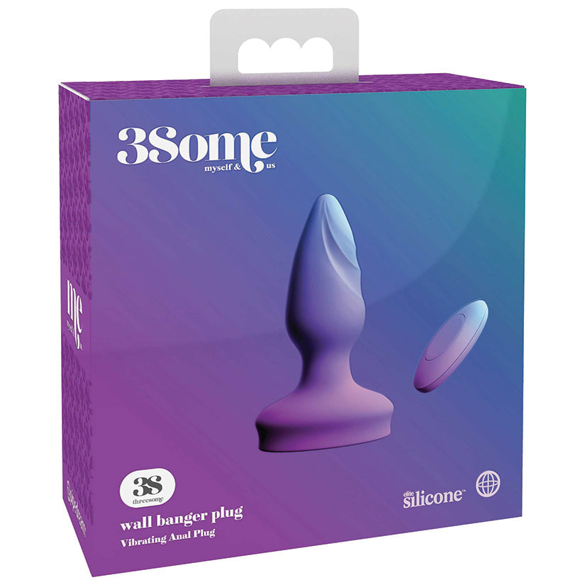 Pipedream 3Some Wall Banger Remote Controlled Vibrating Butt Plug Purple PIPEDREAM