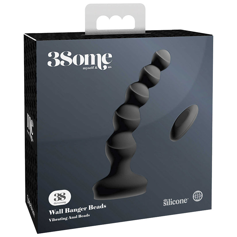 Pipedream 3Some Wall Banger Remote Controlled Vibrating Anal Beads Black PIPEDREAM
