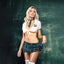 Fantasy Lingerie PLAY HIGHLY AMBITIOUS Schoolgirl Costume Set White / Green Fantasy Lingerie