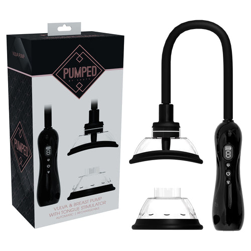 Shots Toys PUMPED USB Rechargeable Vulva & Breast Pump With Tongue Stimulator