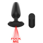 Passion Play Fuck Me USB Rechargeable Vibrating Anal Plug Black 13.5cm With Laser Light Passion Play