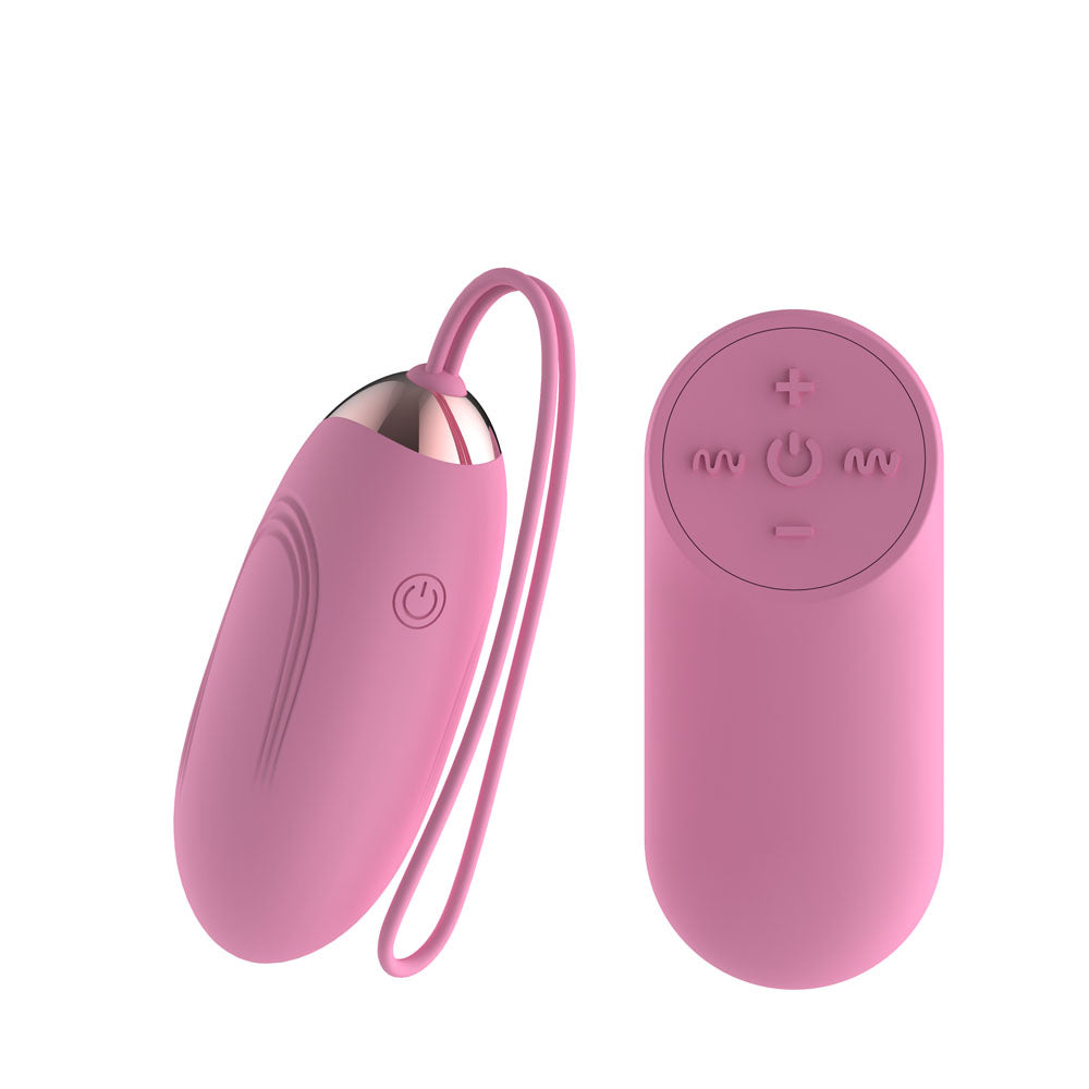 Passion Play USB Rechargeable Silicone Vibrating Egg With Wireless Remote Pink