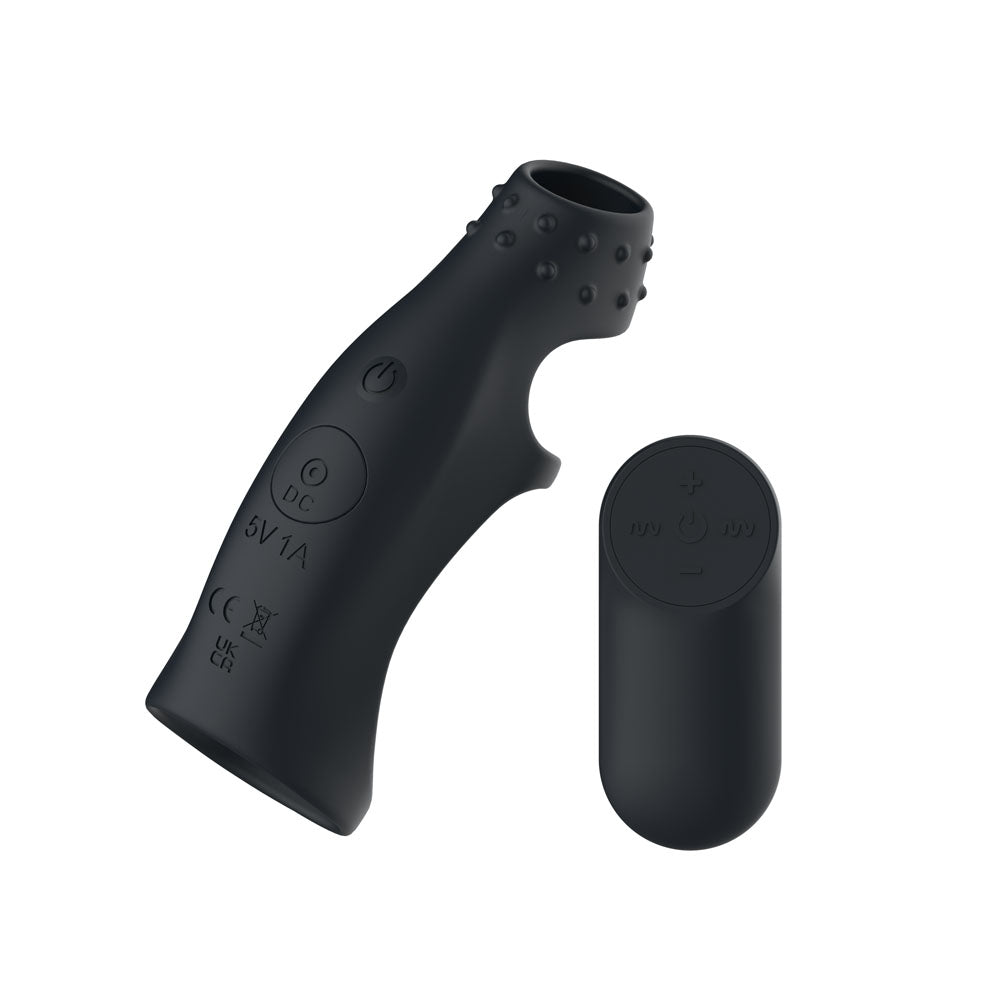 Passion Play Vibrating Cock Ring Sleeve With Wireless Remote Black