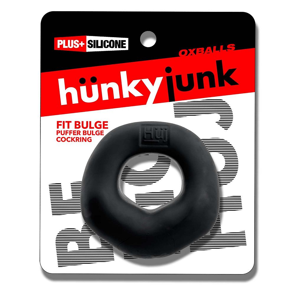 Hunkyjunk Fit Bulge Hung Style Cock Ring Black Hunkyjunk